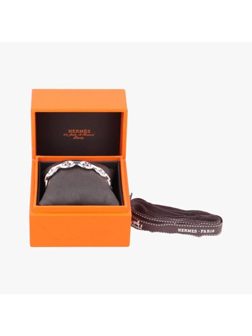 Hermes Chaine D'ancre Enchainee Silver Bracelet
